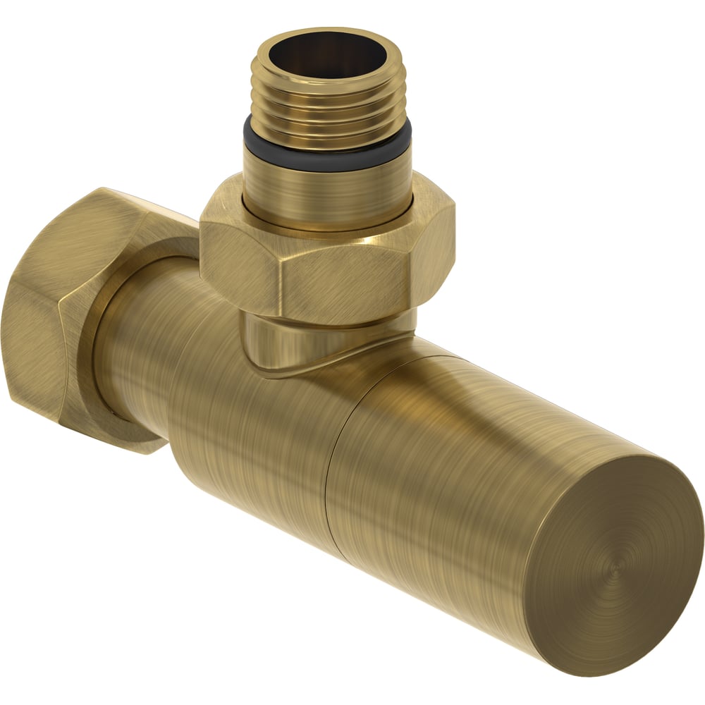Изображение товара Вентиль угловой Сунержа (цилиндр) G 1/2 НР х G 3/4 НГ Состаренная латунь 051-1400-1234