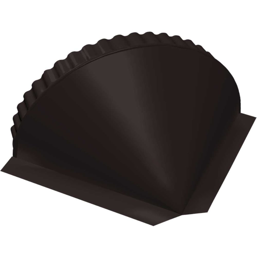 Изображение товара Заглушка конусная Grand Line 0,45 Drap RAL 9005 для конька крыши