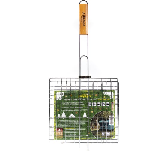 Изображение товара Универсальная хромированная решетка-гриль POLYAGRO Camp 27х24 см 8102242