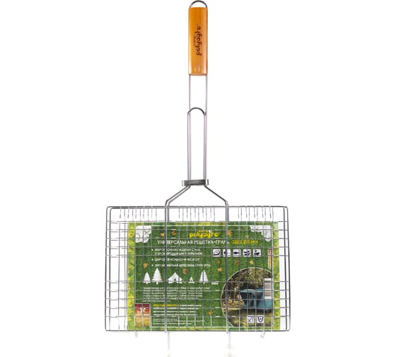 Изображение товара Универсальная хромированная решетка-гриль POLYAGRO Camp 32х22 см 8102244