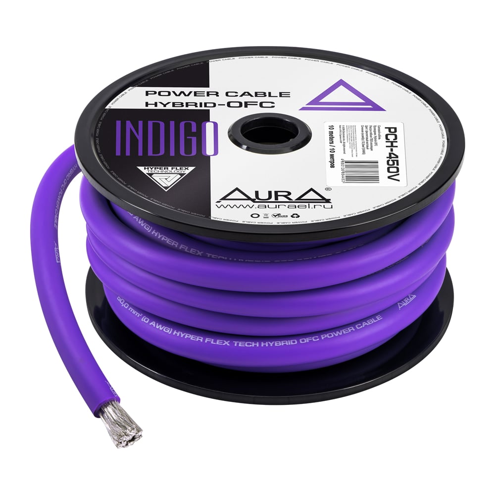 Изображение товара Кабель силовой AURA TCCA+TOFC 50мм2 10м фиолетовый бухта
