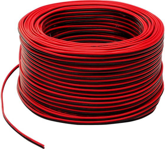 Изображение товара Кабель акустический/монтажный AURA OFC черный/красный, 0.75мм2, 100м. SCS-C075