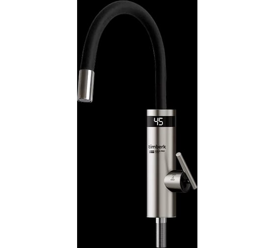 Изображение товара Проточный кран TIMBERK 3,6 кВт (Сталь, LED), гибкий излив T-IT3-MD-R12