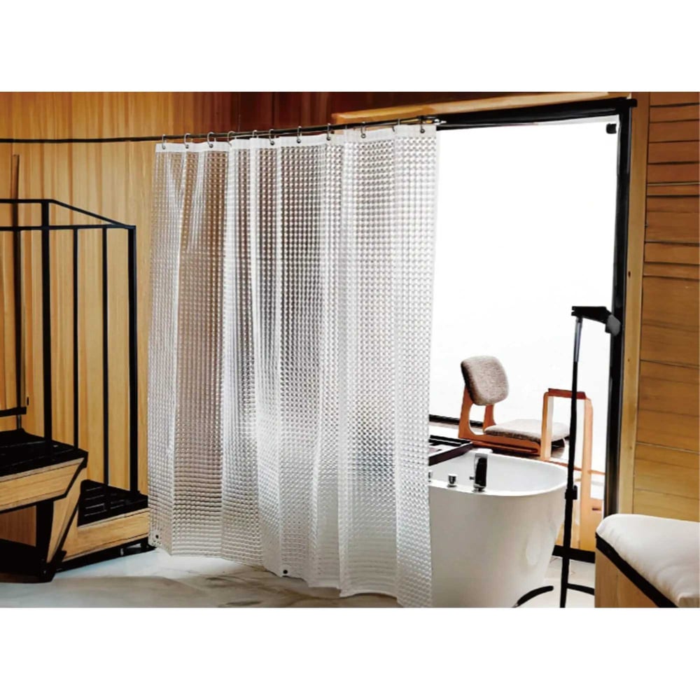 Изображение товара Шторка для ванной комнаты VIDAGE Cube1 180x200 см прозрачная водоотталкивающая