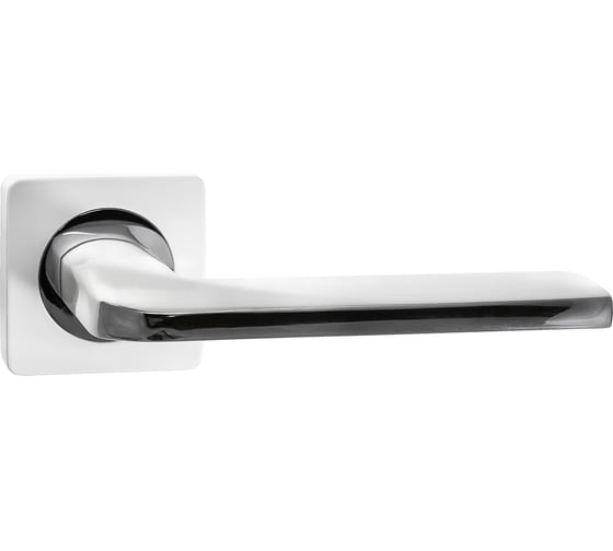 Изображение товара Дверная ручка Ренц Кераско (матовый супер белый, хром блестящий) INDH 97-02 MSW/CP