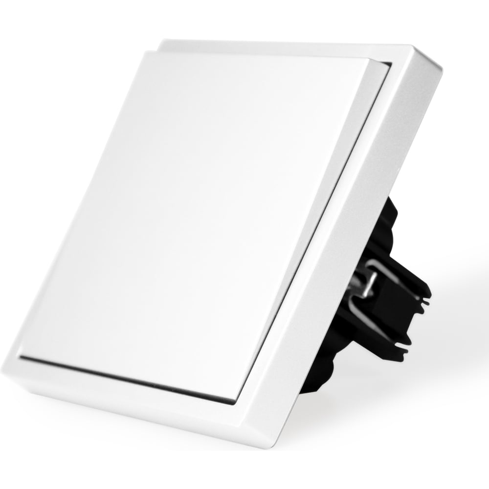 Изображение товара Выключатель Vell белый, одноклавишный, 1 пост, с тонкой пластиковой рамкой {WH1P-1L-Grand} 1394905