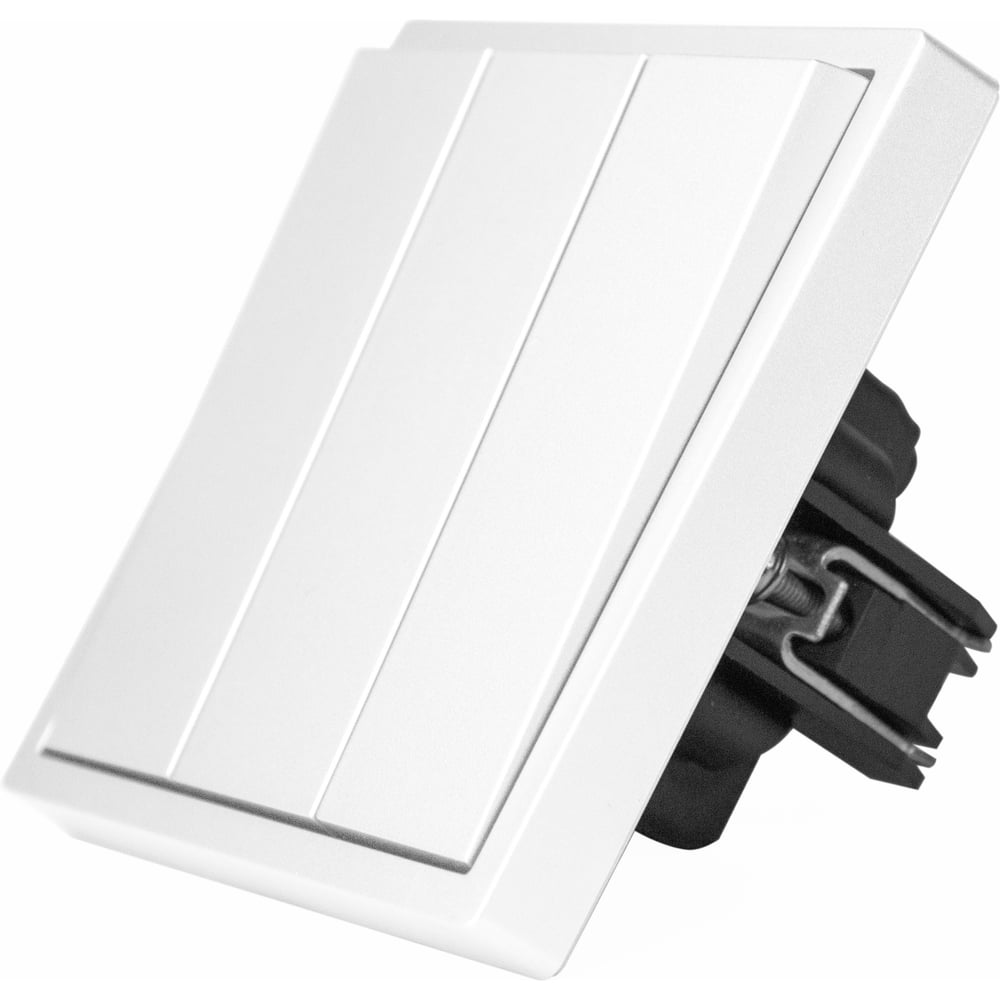 Изображение товара Выключатель Vell белый, трехклавишный, 1 пост, с тонкой пластиковой рамкой {WH1P-3L-Grand} 1394913