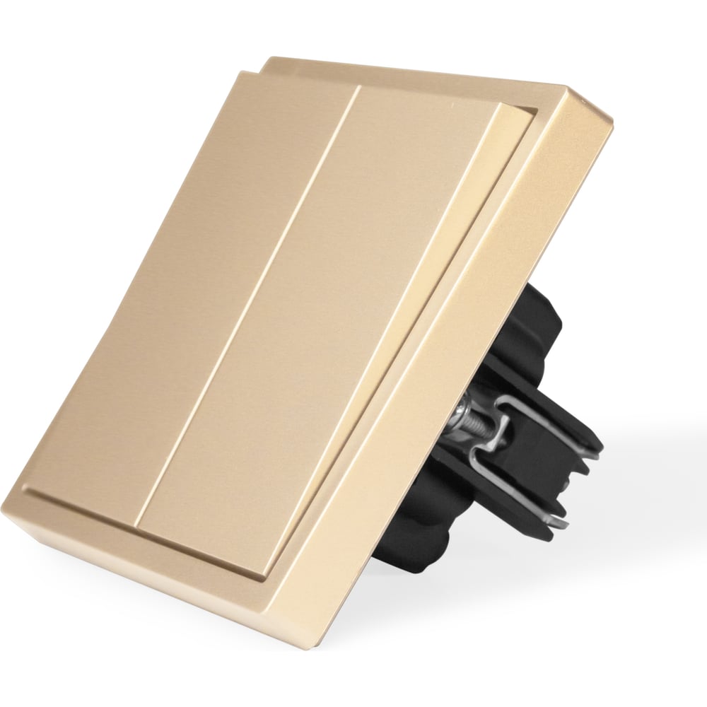 Изображение товара Выключатель Vell золотой двухклавишный IP20 для освещения