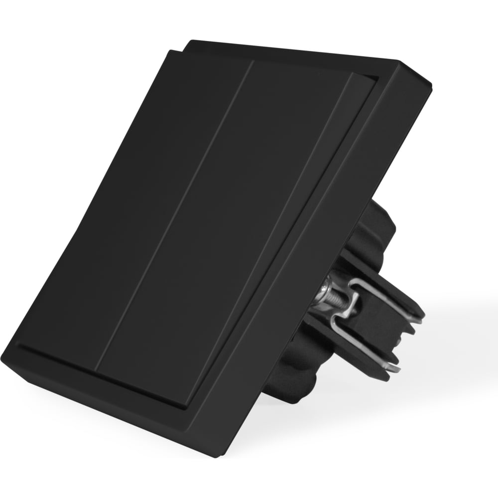 Изображение товара Выключатель Vell двухклавишный черный встраиваемый 1 пост IP20