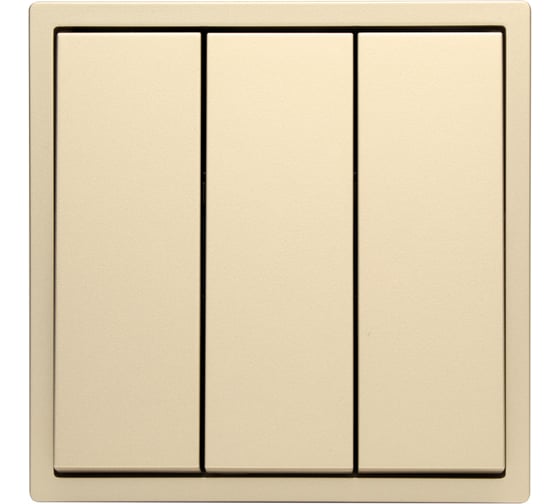 Изображение товара Выключатель золотой, трехклавишный, 1 пост, с тонкой пластиковой рамкой Vell GD1P-3L-Grand 1394916