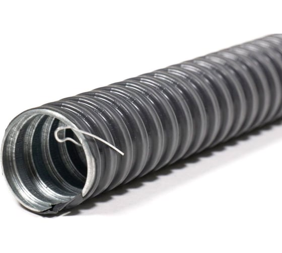 Изображение товара Металлорукав в ПВХ изоляции ГОФРОМАТИК МРПИ НГ Морозка 50 (20 метров/упаковка) с протяжкой УХЛ1 zeta42338