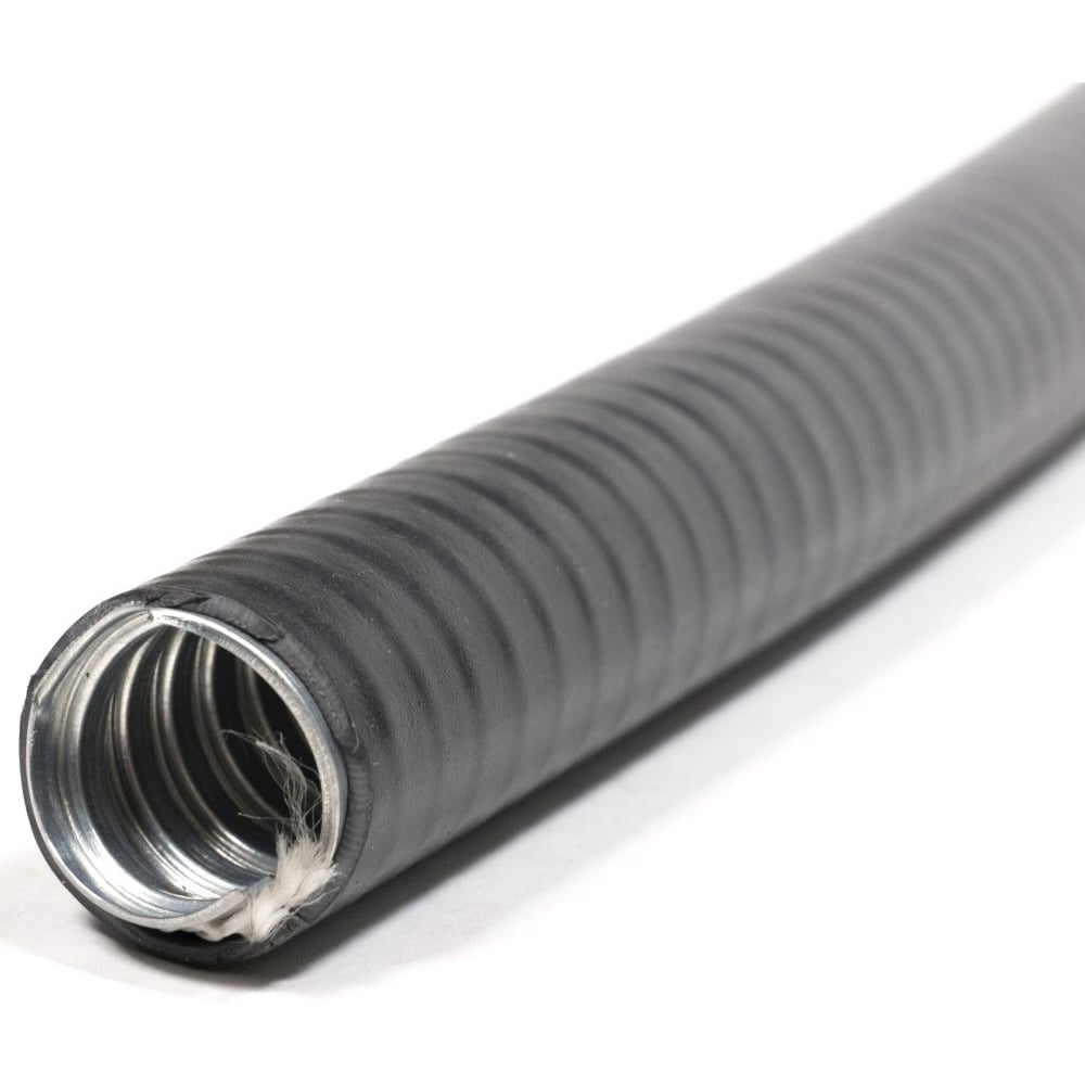 Изображение товара Металлорукав ГОФРОМАТИК МПГ нг HF 12 толстостенный черный 50 м