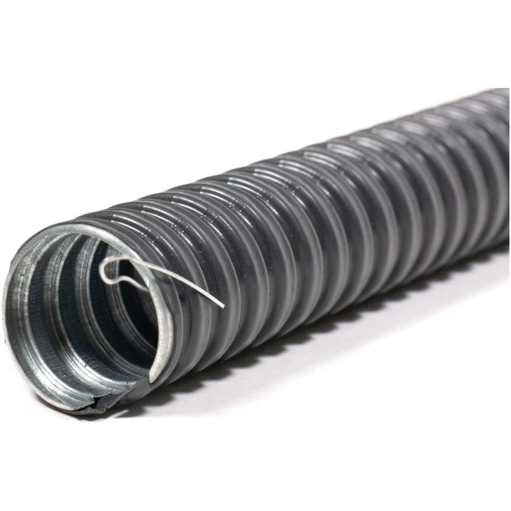 Изображение товара Металлорукав в ПВХ изоляции ГОФРОМАТИК РЗ-ЦП нг-LS 16 (50 м) с протяжкой