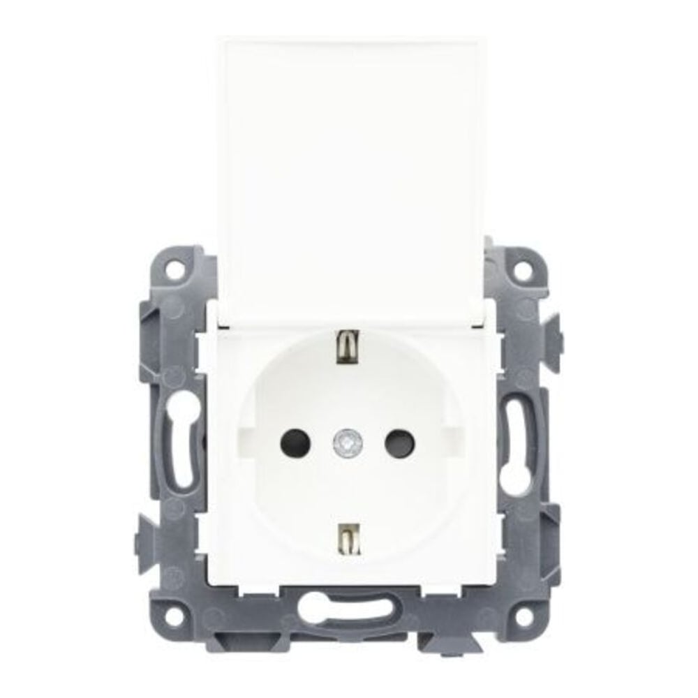 Изображение товара Механизм розетки ЕТР Contact с заземлением, IP54, 16А, белый, 10 шт