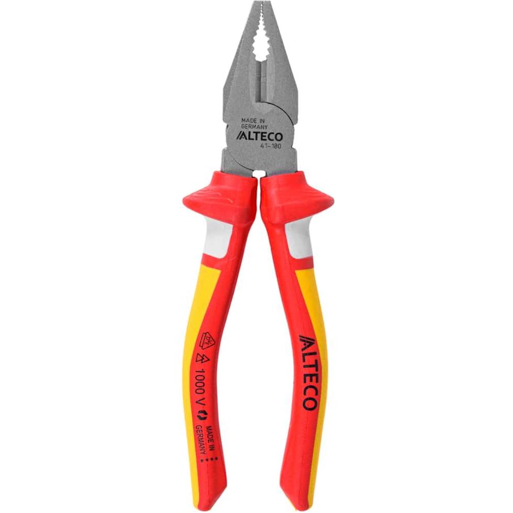 Изображение товара Плоскогубцы комбинированные диэлектрические ALTECO VDE 180 мм, 3К рукоятка Industrial 0101-VDE-180-X 96876