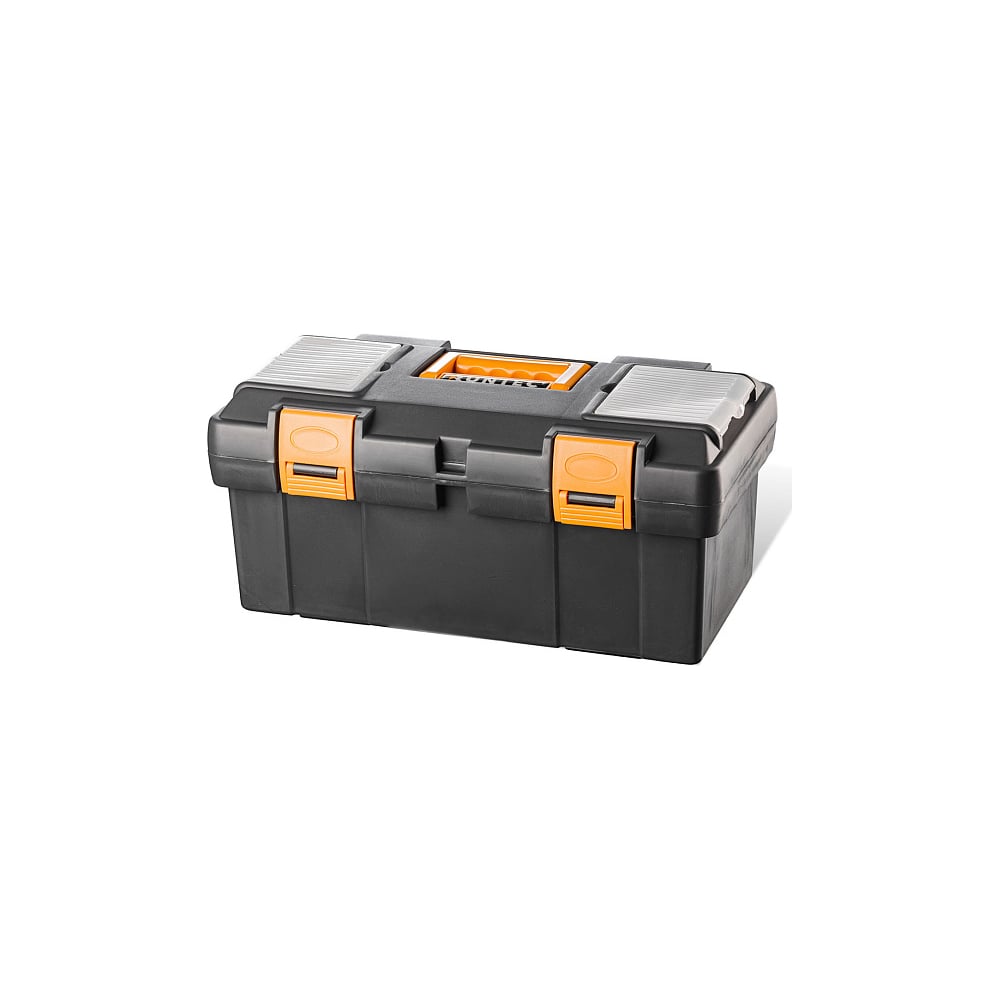 Изображение товара Ящик инструментальный пластиковый с органайзером RUNTEC, средний, 450х243х210 мм RT-445