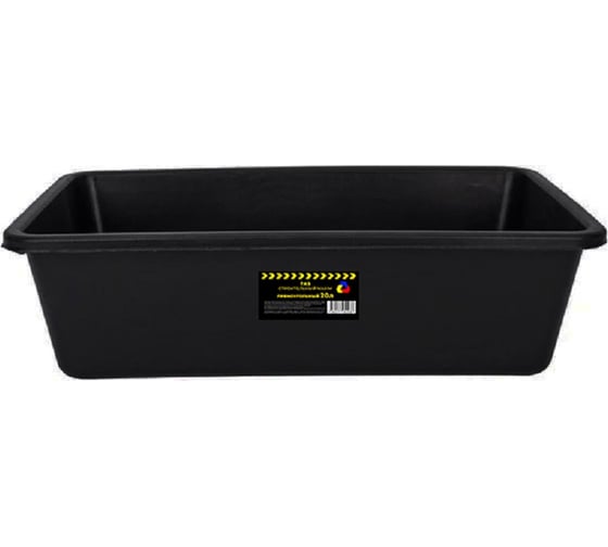 Изображение товара Таз строительный прямоугольный Maxim 20 л, черный 11614991