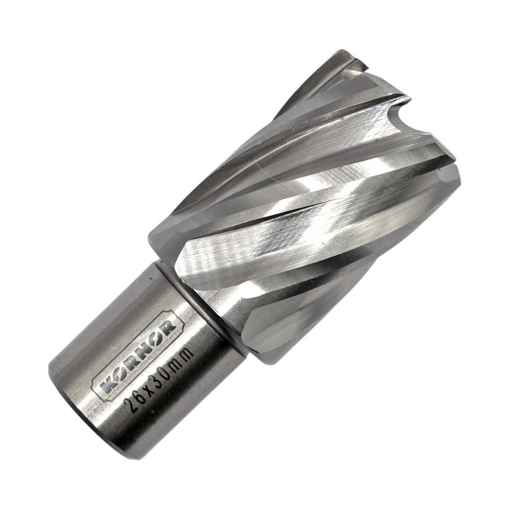 Изображение товара Корончатое сверло KORNOR HSS weldon 19 26х30 для точных отверстий