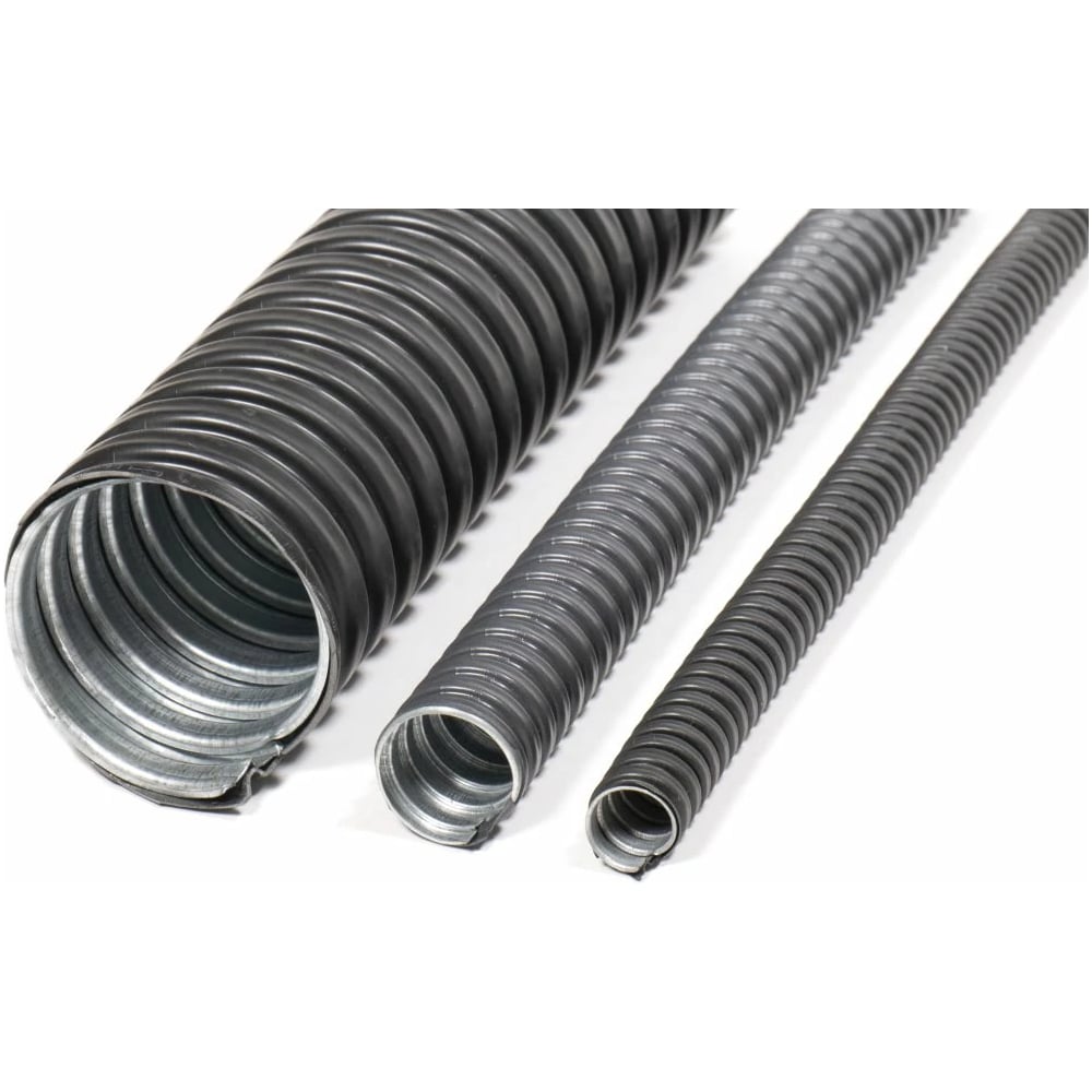 Изображение товара ГОФРОМАТИК Р3 ЦП нг LS75 металлорукав в ПВХ изоляции черный 10 м