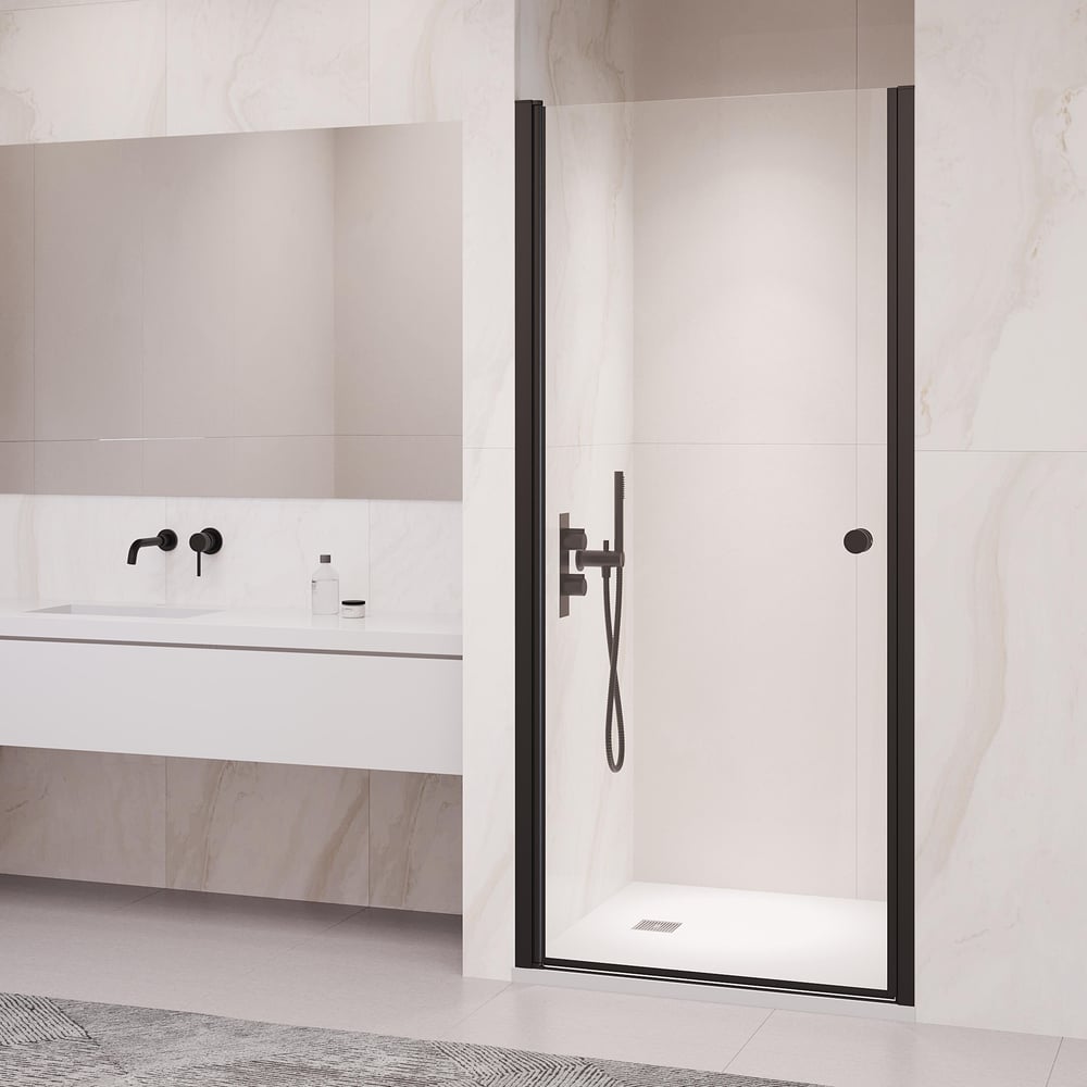 Изображение товара Душевая дверь RGW 80*195 PA-03-B NEW черная прозрачная стекло 6 мм