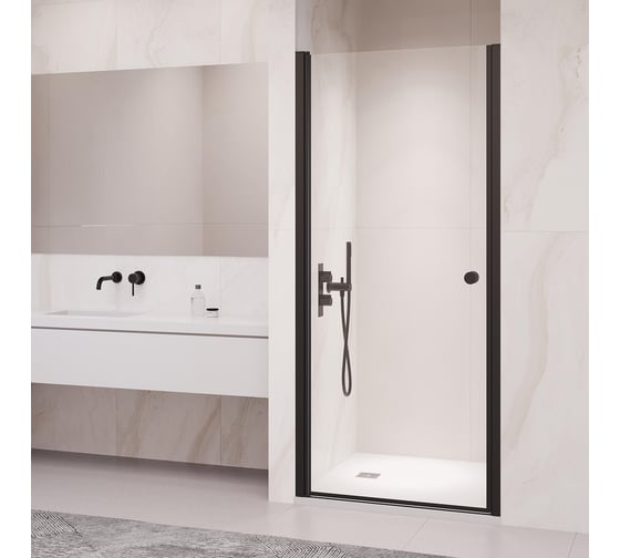 Изображение товара Душевая дверь RGW 80*195 PA-03-B NEW Чёрный/Прозрачное/6 мм 54080308-14