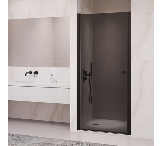 Изображение товара Душевая дверь RGW 80*195 PA-03-B NEW Чёрный/Тонированное(серое)/6 мм 54080308-34