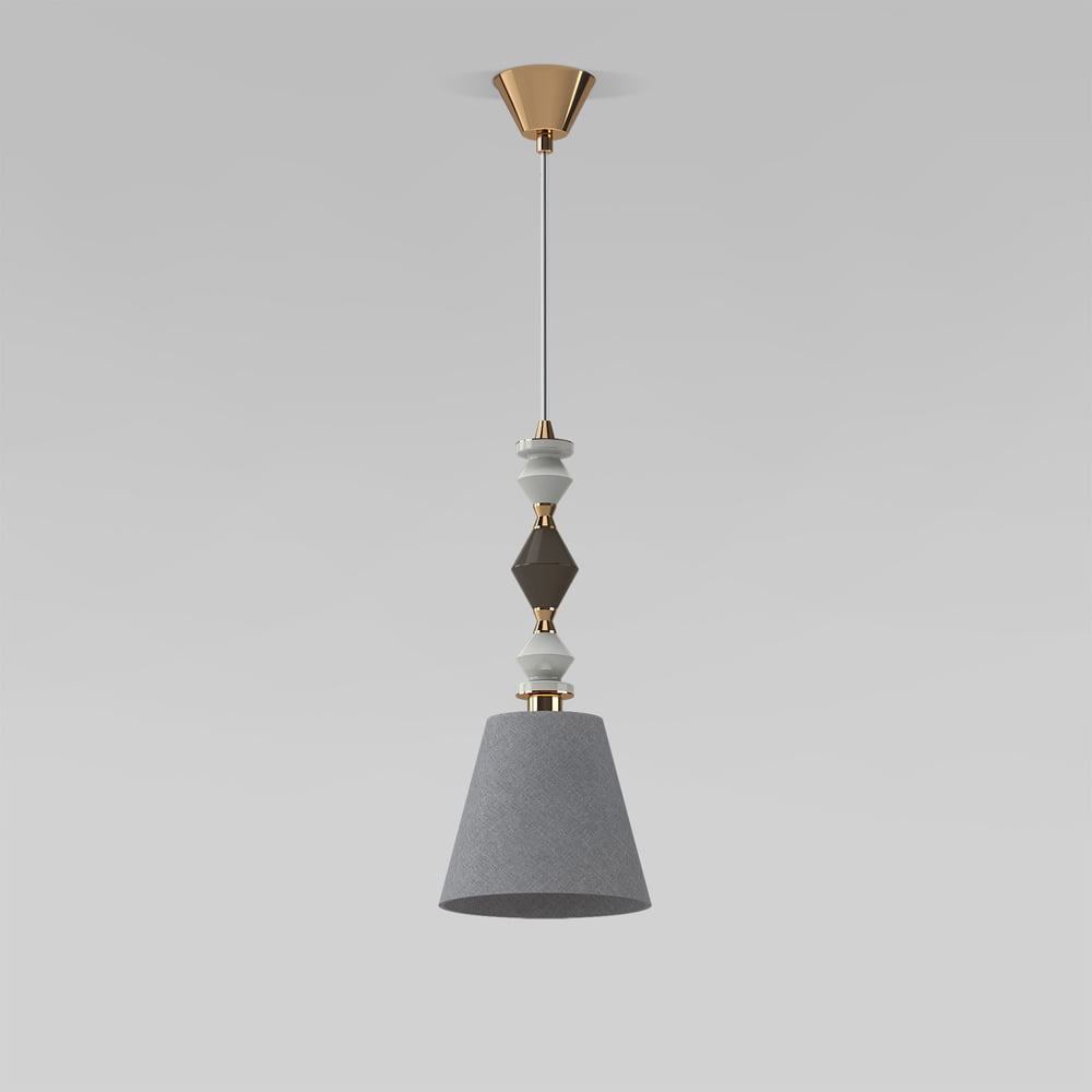 Изображение товара Подвесной светильник Eurosvet Olaria с керамикой и латунью 104012 классика