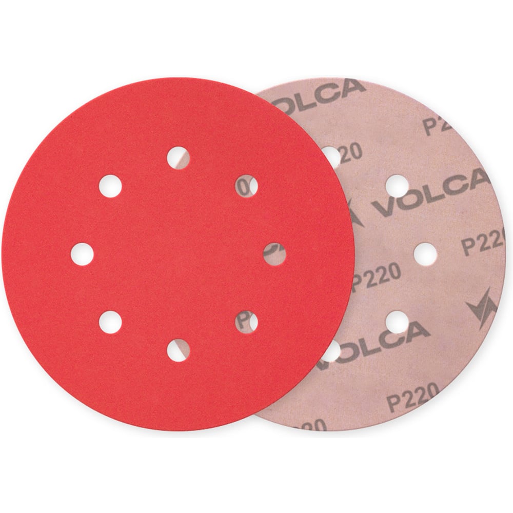 Изображение товара Диск абразивный VOLCA ONYX 125 мм 8 отверстий 220 зернистость 50 шт