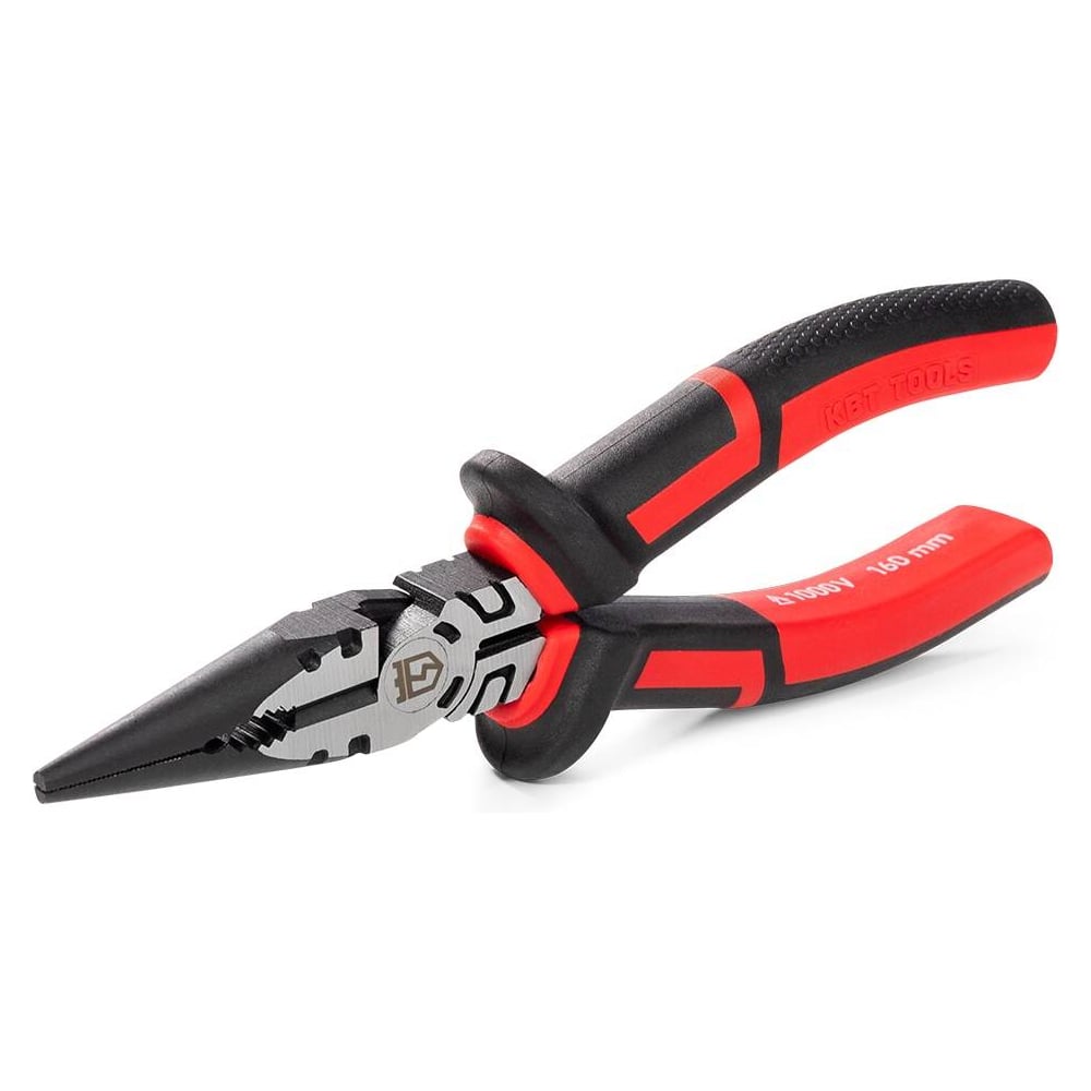 Изображение товара Длинногубцы диэлектрические КВТ ERGOLINE 160 мм для электротехников