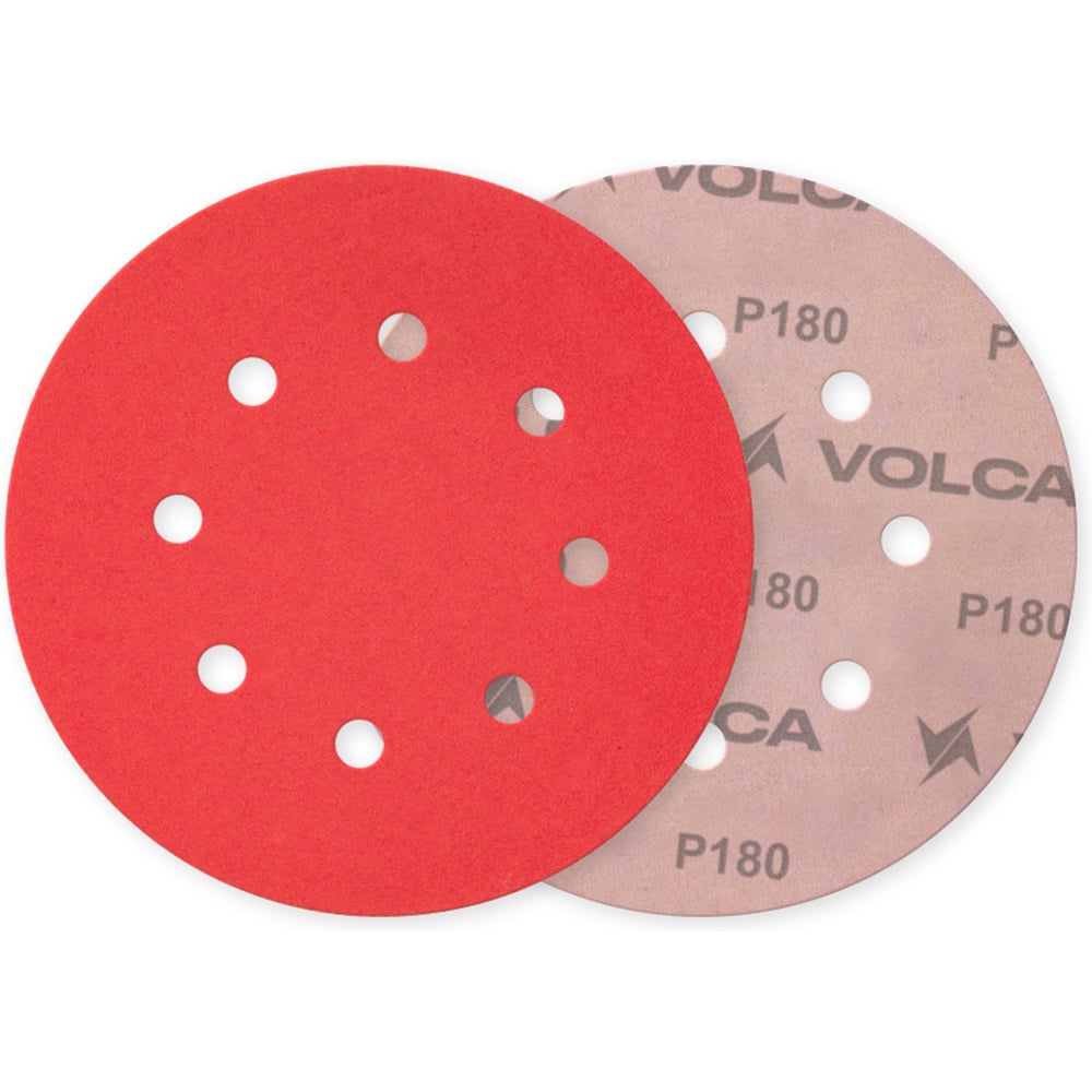 Изображение товара Диск VOLCA ONYX 125 мм, 8 отв., Р180, 50 шт 70125080180