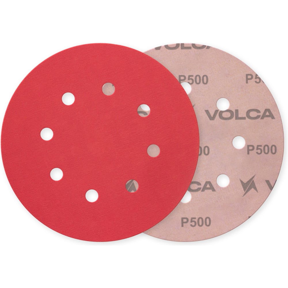 Изображение товара Диск VOLCA ONYX 125 мм 8 отверстий зернистость 500 50 шт, универсальный