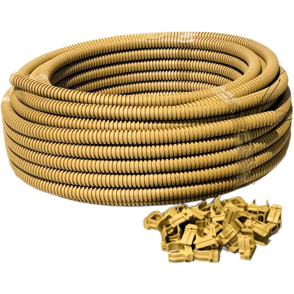 Изображение товара Гибкая гофрированная труба KOPOS Монофлекс ПВХ 350N d20 мм светлое дерево