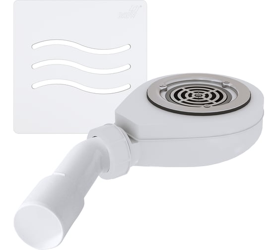 Изображение товара Сифон RGW S-016-1 Волна Белый O 90 мм к поддону ST 502411161-01