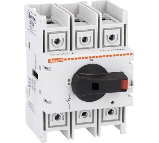 Изображение товара Разъединитель Lovato Electric 3P 80A, на дверь, прямой установки GA080A