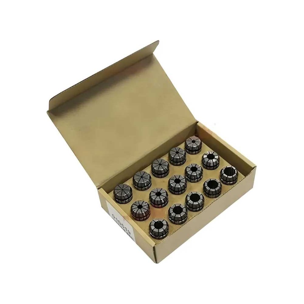 Изображение товара Набор цанг FABTEC ER25 15 шт 2-16 мм надежное крепление инструмента