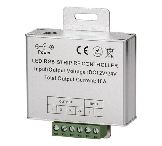 Изображение товара Контроллер Wolta Decor алюминиевый корпус с пультом 12-24В WLC-CP/01