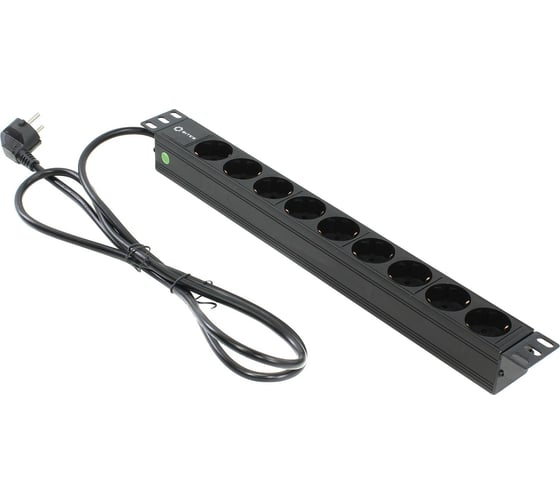 Изображение товара Блок розеток 5bites 9 розеток, алюминий, 1U, 19", VDE 2м PDU919A-04
