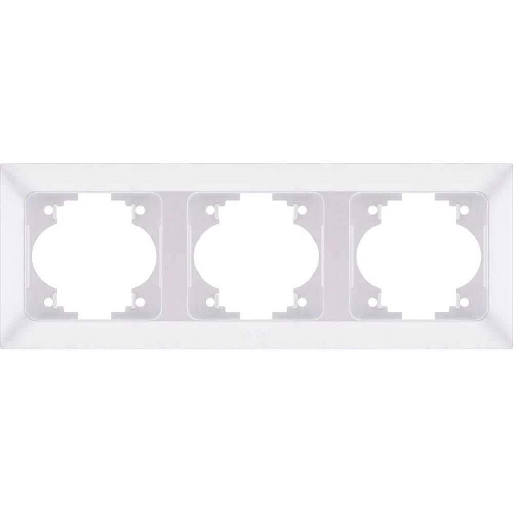 Горизонтальная трехместная рамка NE-AD, цвет белый жемчуг 93-26-17 Aras - фото 1