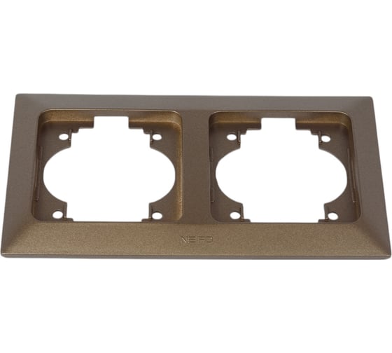 Изображение товара Горизонтальная 2-местная рамка NE-AD Aras, Мокка, 93-25-16