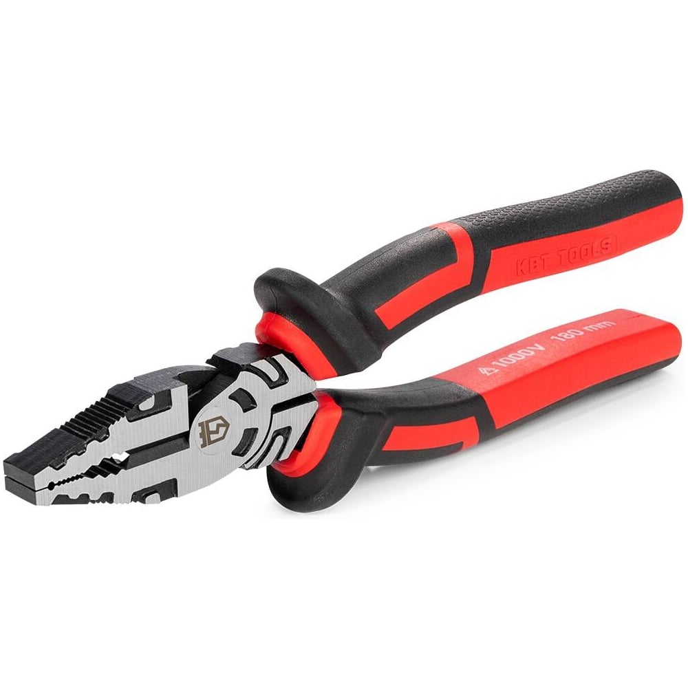 Изображение товара Пассатижи диэлектрические КВТ ERGOLINE 180 мм с диэлектрическим покрытием и функцией перекуса прово