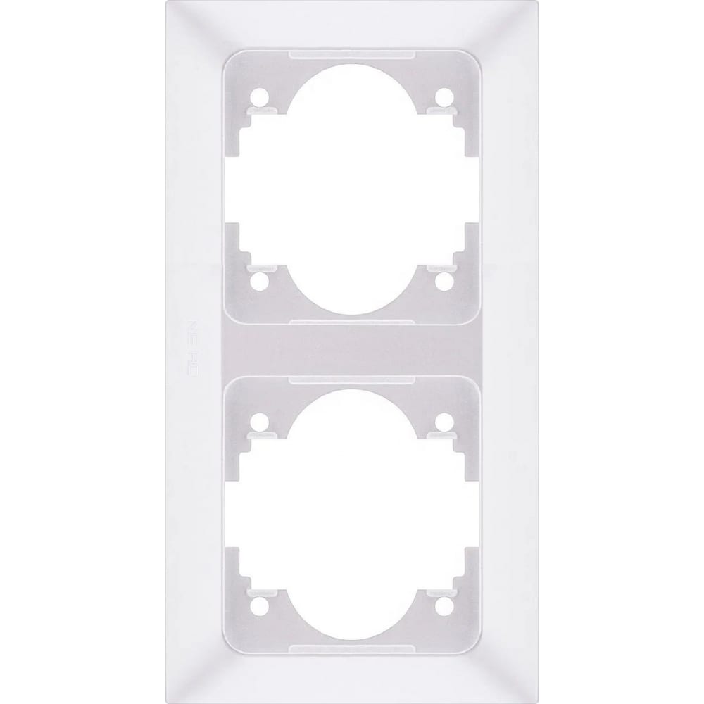 Вертикальная двухместная рамка NE-AD, цвет белый жемчуг 93-26-61 Aras - фото 1