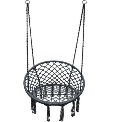 Изображение товара Подвесные качели кресло-гамак ZDK серые, с кисточками hammock5