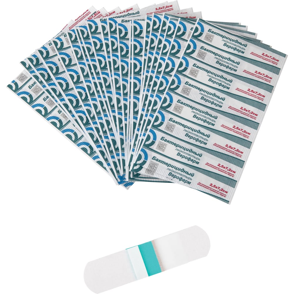 Изображение товара Бактерицидный тканевый лейкопластырь ОФИСМАГ ВЕРОФАРМ 2,5х7,2 см, 200 шт Изображение товара Бактерицидный тканевый лейкопластырь ОФИСМАГ ВЕРОФАРМ 2,5х7,2 см, 200 шт