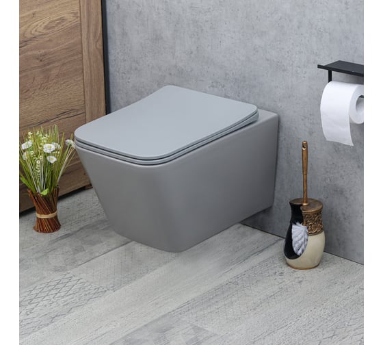 Изображение товара Унитаз подвесной безободковый MELANA MLN- серый 310304MG