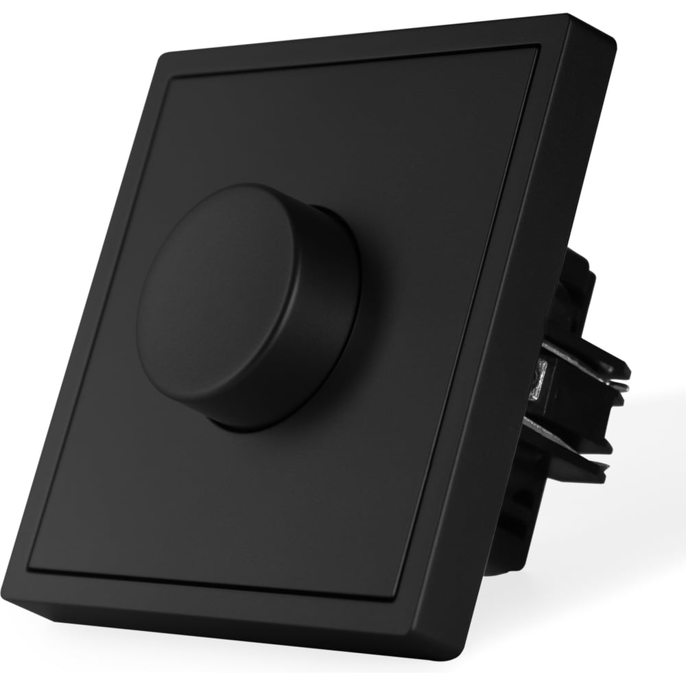 Изображение товара Диммер Vell черный, механический поворотный, с тонкой пластиковой рамкой {BK-1D-Grand} 1394934