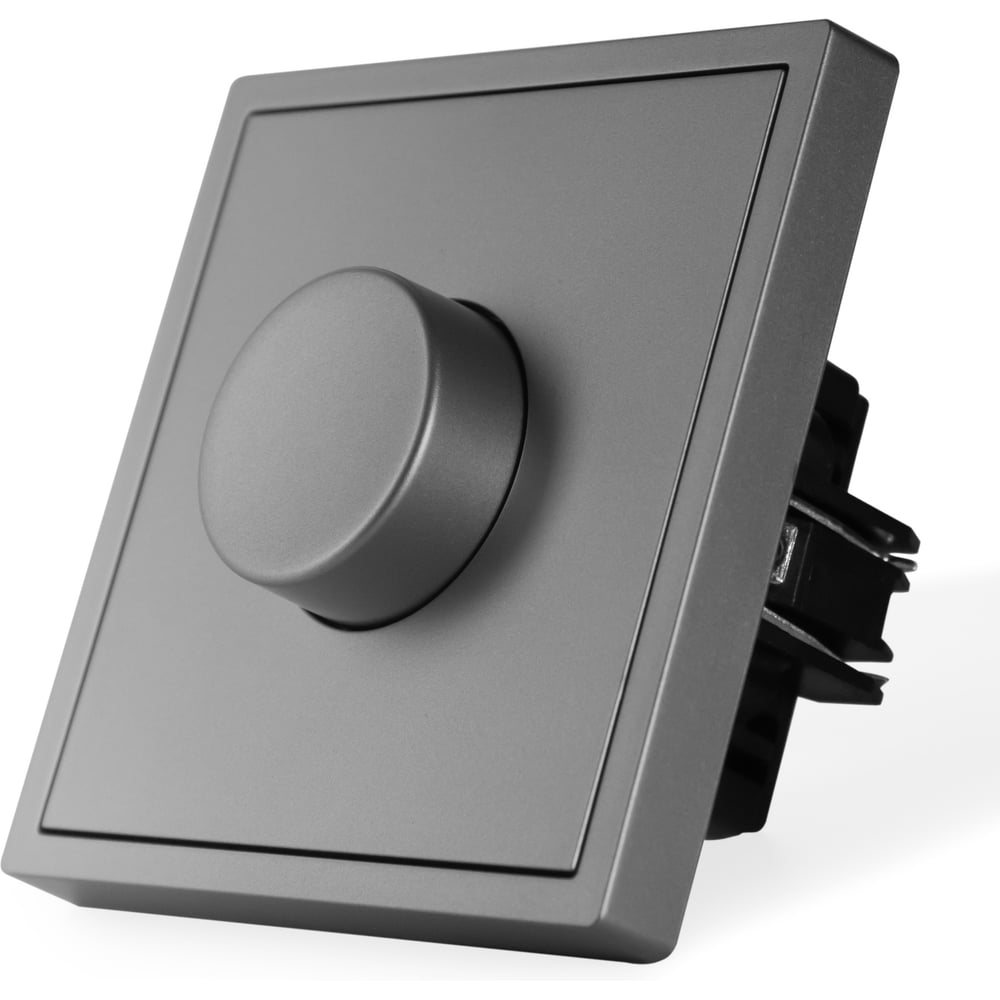 Изображение товара Диммер Vell серый, механический поворотный, с тонкой пластиковой рамкой {GY-1D-Grand} 1394935