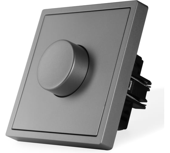 Изображение товара Диммер Vell серый, механический поворотный, с тонкой пластиковой рамкой {GY-1D-Grand} 1394935