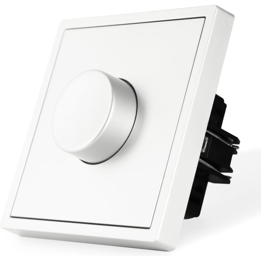 Изображение товара Диммер Vell белый, механический поворотный, с тонкой пластиковой рамкой {WH-1D-Grand} 1394933