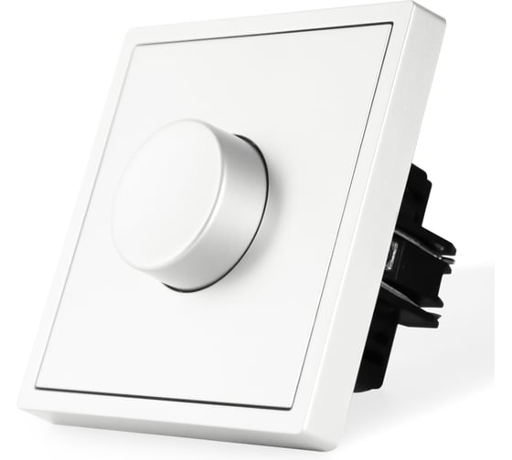 Изображение товара Диммер Vell белый, механический поворотный, с тонкой пластиковой рамкой {WH-1D-Grand} 1394933