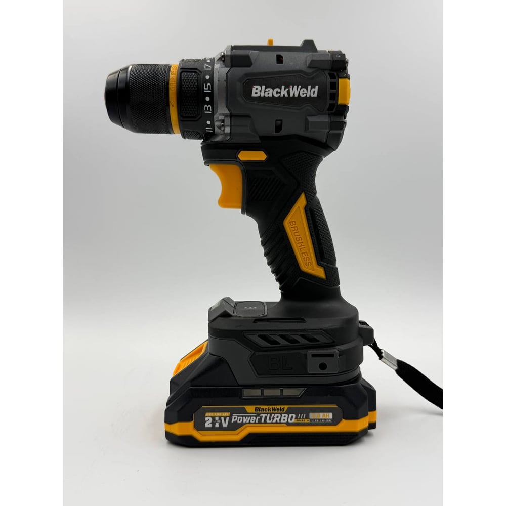 Изображение товара Аккумуляторная дрель-шуруповерт BlackWeld 21V 2.0Ah профессиональный